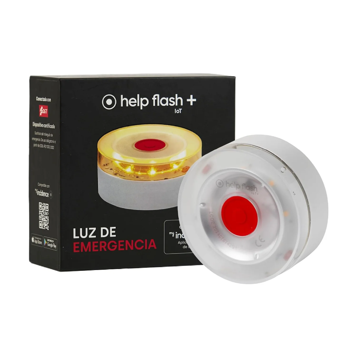 help flash IoT+ V16 noodlicht met geolocatie, DGT 3.0