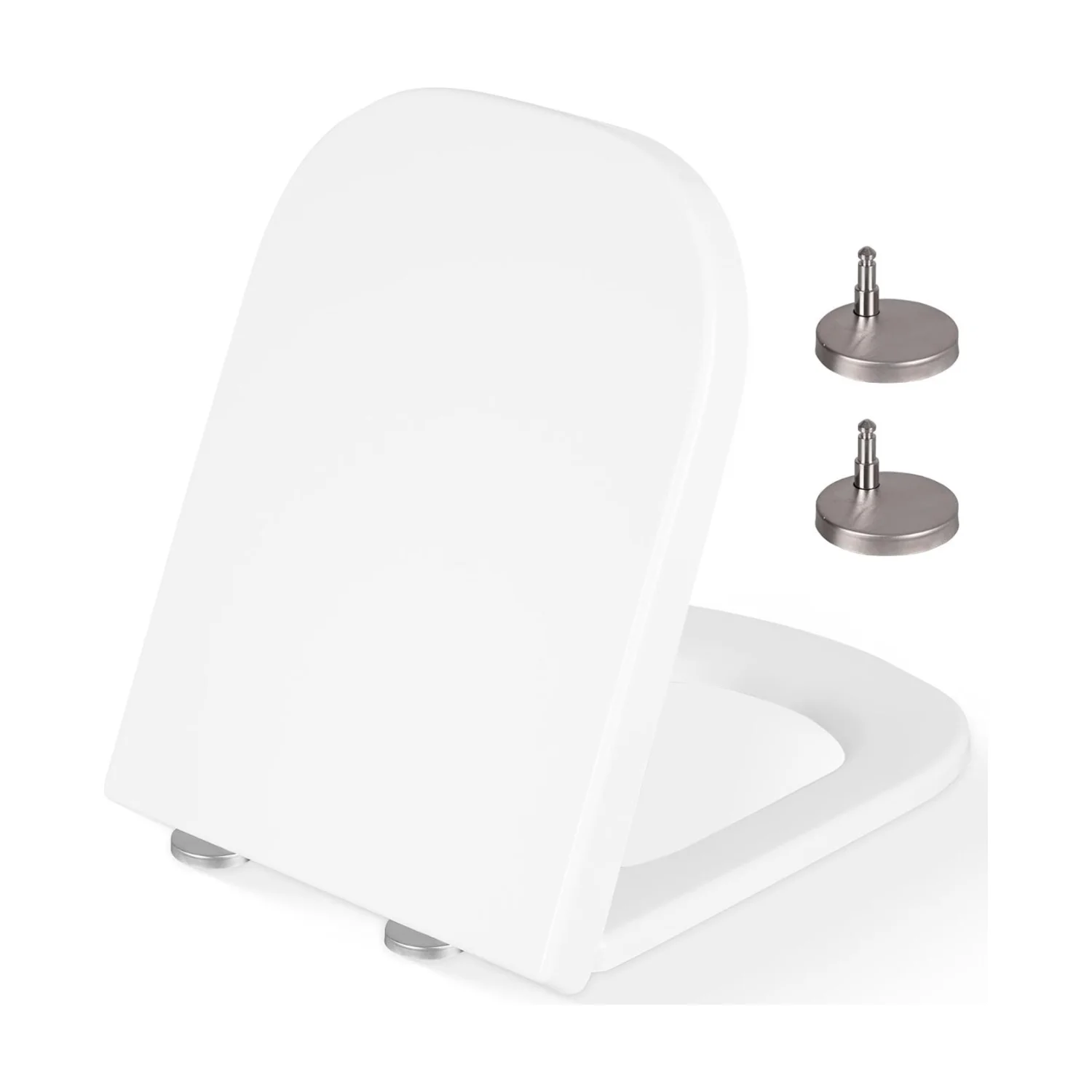 CUQOO wc-bril vierkant softclose snelsluiting, wit