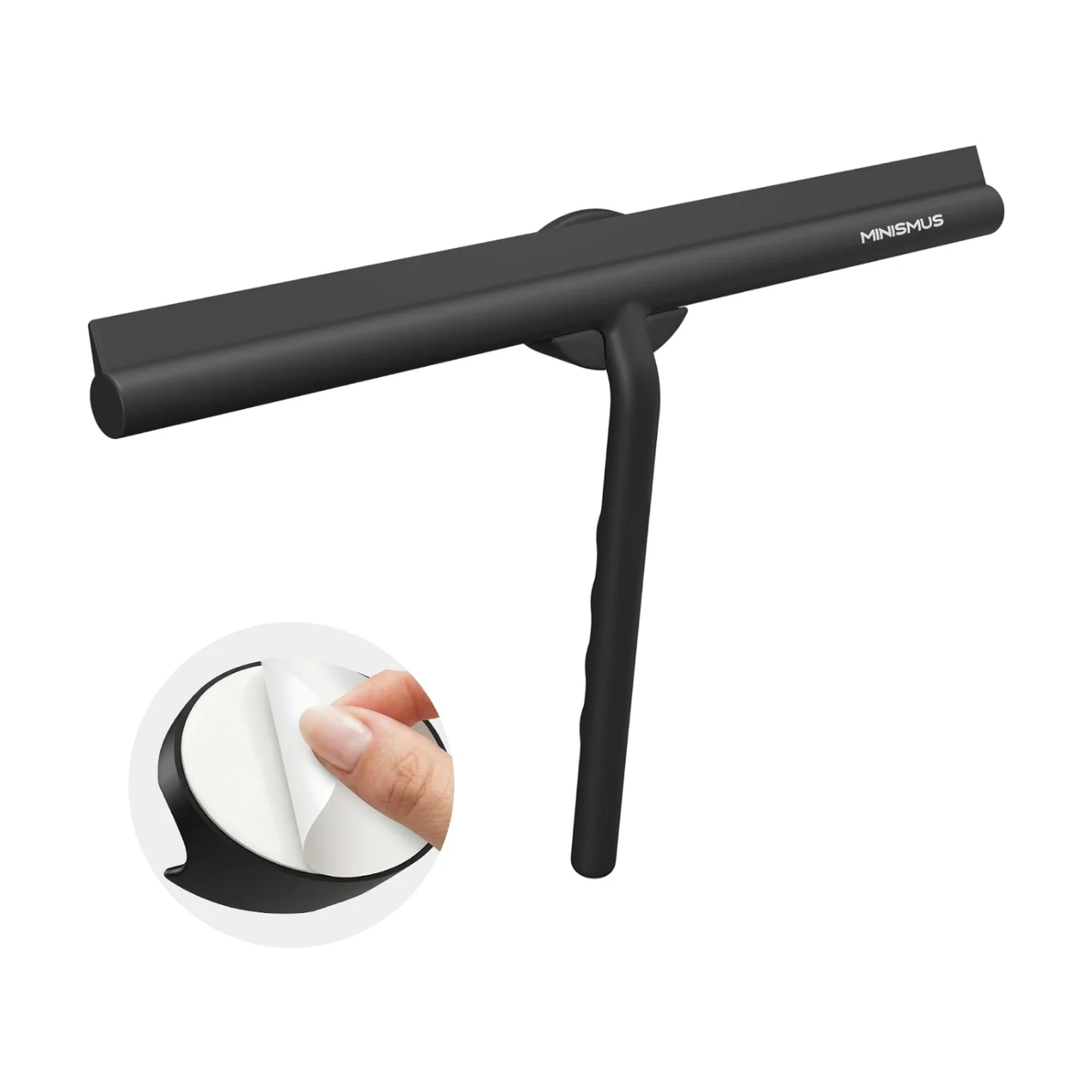 Minismus douchewisser siliconen 33 cm zwart, magneethouder