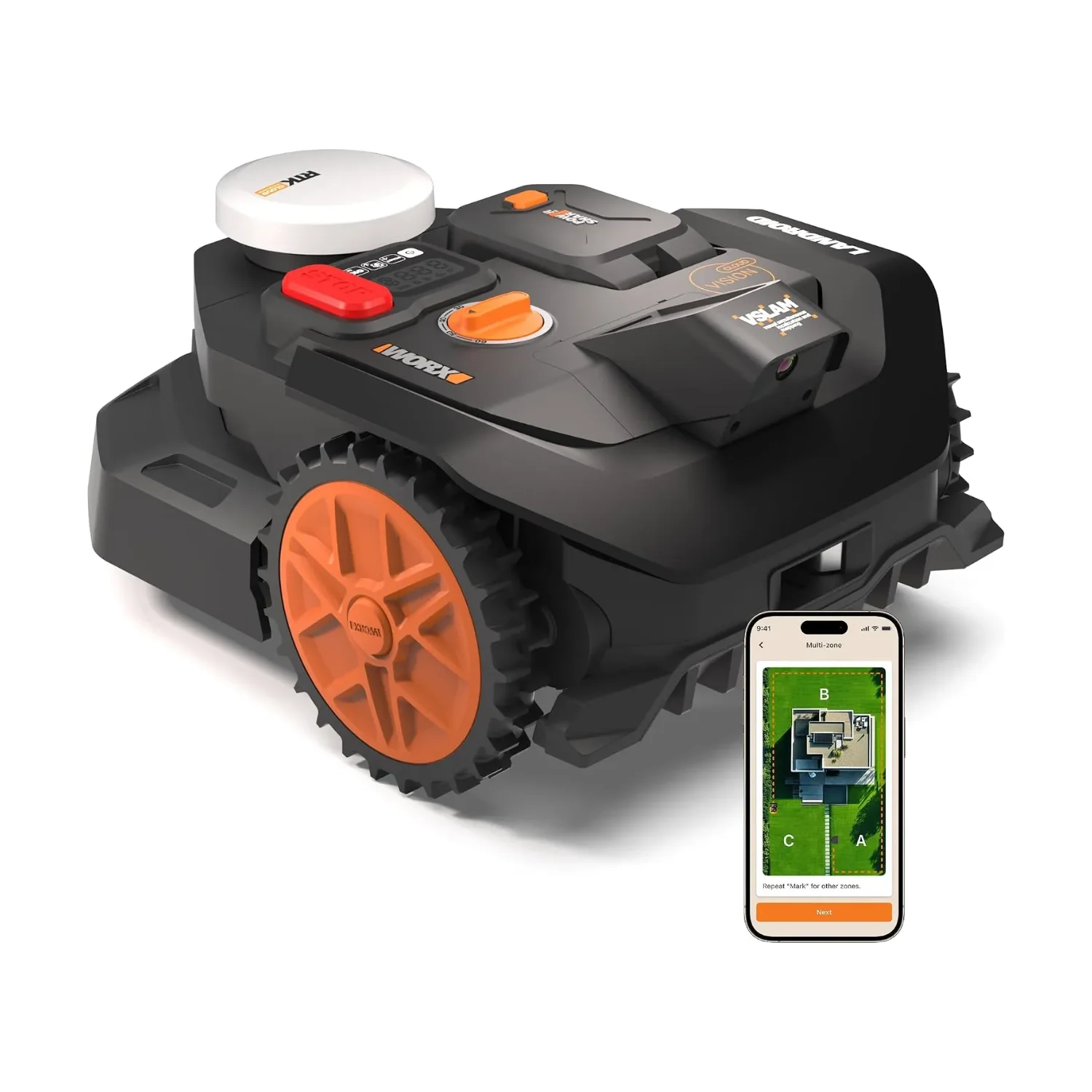 Worx Vision Cloud WR304E robotmaaier 400 m² zonder draad 2WD