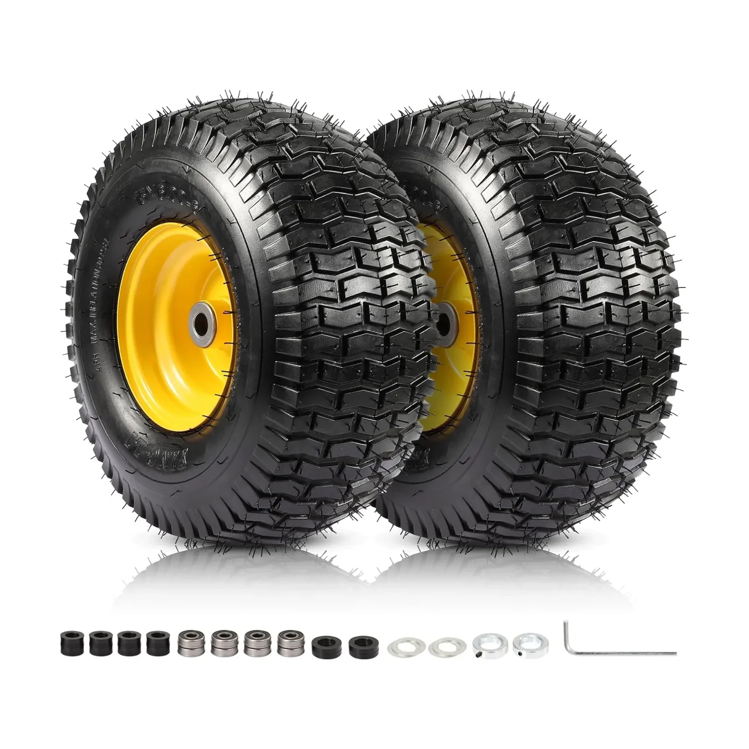 FAHKNS zitmaaierbanden op velg 15x6.00-6 set van 2 tubeless