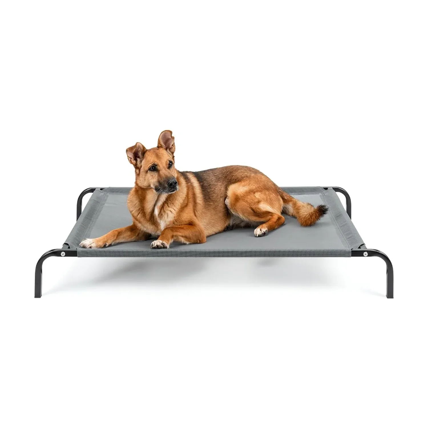 lionto verhoogd hondenbed outdoor 114x76 cm maat L