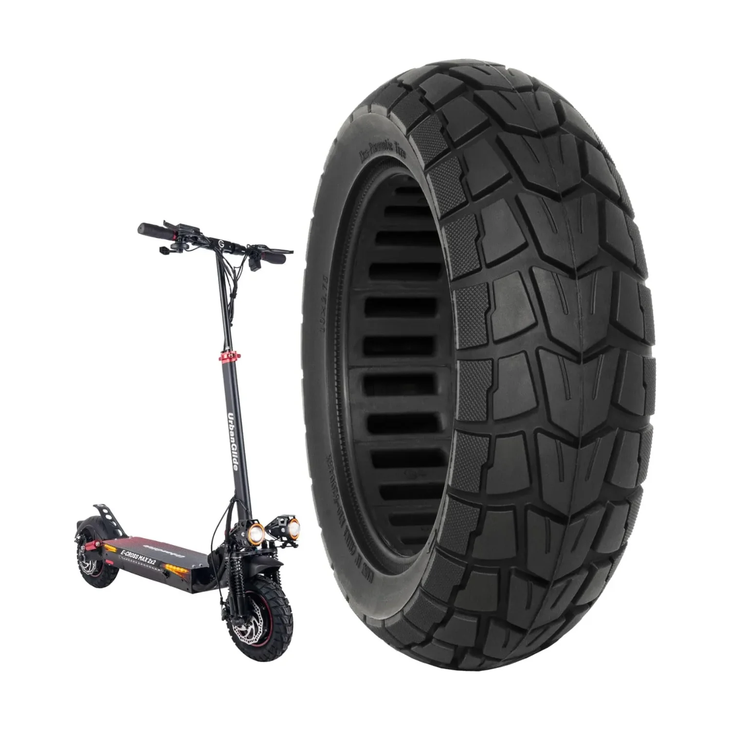 M365Lyon massieve band 10x2.75 lekvrij voor e-step