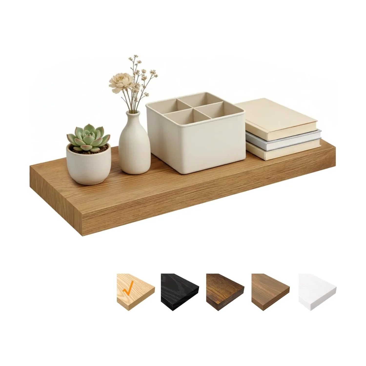 RICHER HOUSE zwevende wandplank eiken 60x23,5x3,8 cm MDF