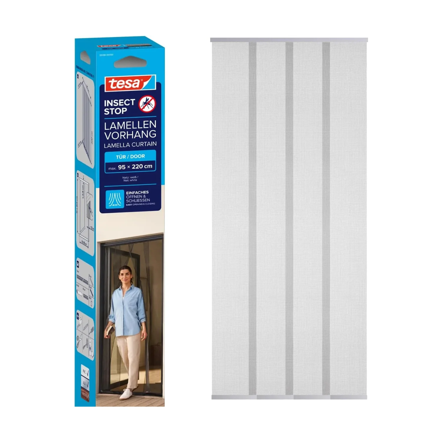 tesa Insect Stop lamellengordijn 95x220 cm wit