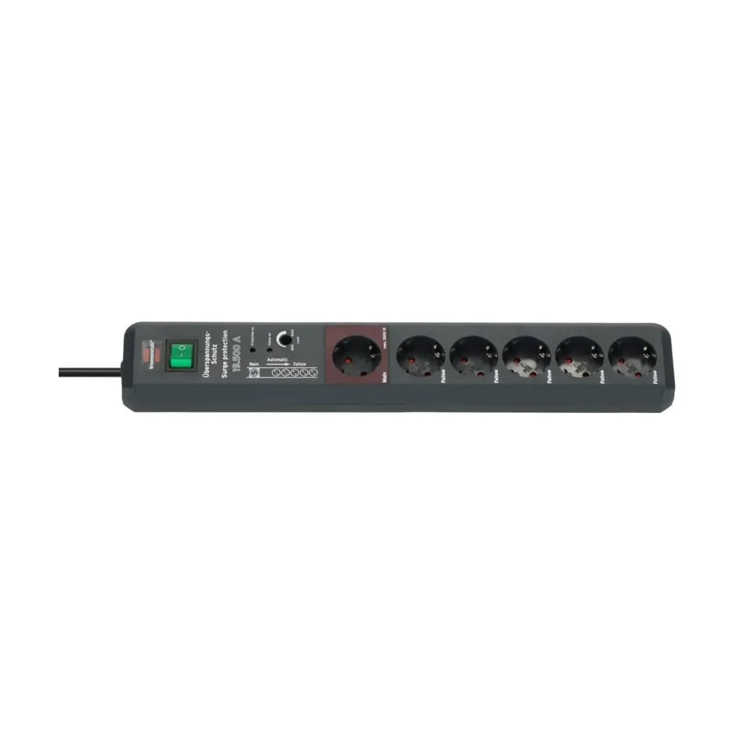 Brennenstuhl Secure-Tec stekkerdoos 6-voudig overspanning