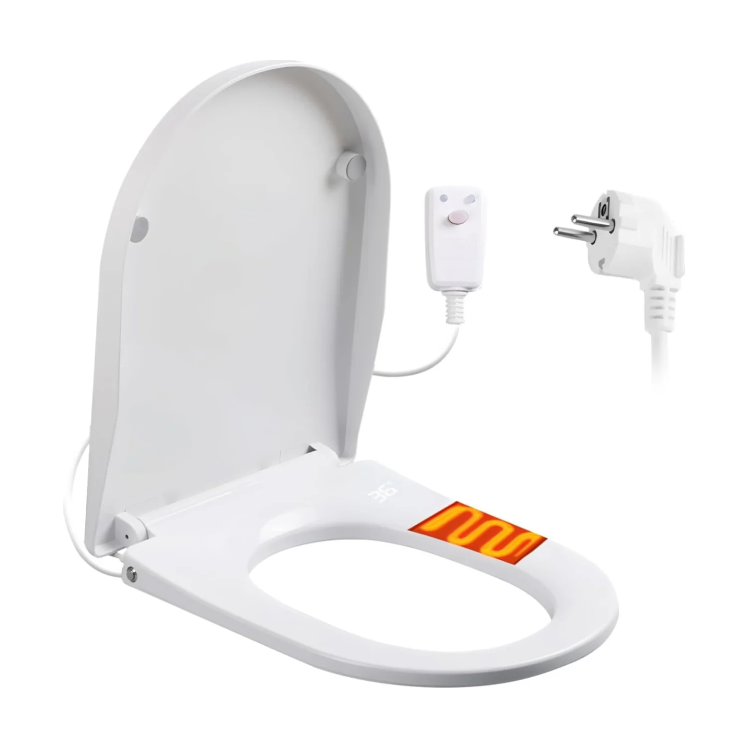 CISSIYOG verwarmde toiletbril met nachtlampje softclose wit