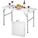 Maxx vouwtafel - met regelbare hoogte - 120 x 60 x 74 cm - wit