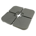 MaxxGarden Parasoltegels - basis voor parasolvoet -  vierdelig kunststof