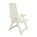 MaxxGarden tuinstoel - verstelbare stoel met armleuningen - wit