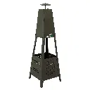 MaxxGarden vuurkorf Pyramide metaal - 35 x 35 x 100 cm