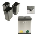 MaxxHome Afvalscheiding Pedaalemmer  – 2 X 15L – Zilver RVS