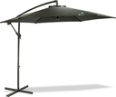MaxxGarden Zweefparasol - Ø300 cm - Frame Royal Grey - kleur wit