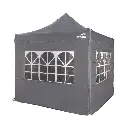 MaxxGarden Easy-up partytent - Feesttent Paviljoen - 3x3 m - Prof - met zijwanden - Antraciet