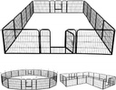 MaxxPet Hondenren - Puppyren met 16 Kennelpanelen - Staal - 80 x 80 cm