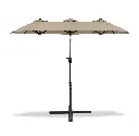 MaxxGarden Parasol - XL - 300 x 150 cm - Taupe - inclusief kruisvoet